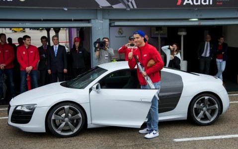 Cristiano Ronaldo Can’t Take His Eyes off the Audi Model