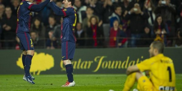 FC Barcelona – Lionel Messi & David Villa on Same Wavelength
