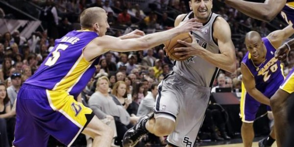 Manu Ginobili Doesn’t Let Injury Get in the Way of Beating the Los Angeles Lakers