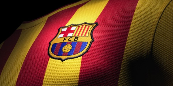 FC Barcelona 2013-2014 Away Kit With Catalan Flag Colors
