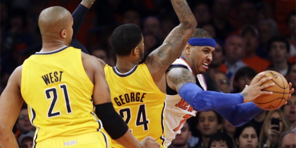 Paul George Makes Life Nearly Impossible for Carmelo Anthony