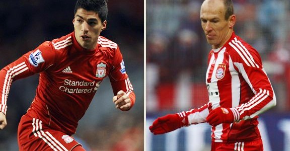 Transfer Rumors 2013 – Liverpool & Bayern Munich in Luis Suarez & Arjen Robben Deal