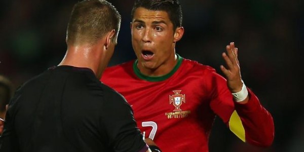 Cristiano Ronaldo Tries to Kick Eran Zehavi