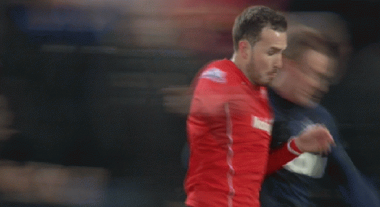Neil Swarbrick Helps Wayne Rooney Avoid a Red Card for Kicking Jordon Mutch
