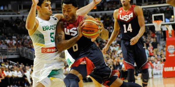 Team USA – Derrick Rose & Anthony Davis Make Fans Very Happy