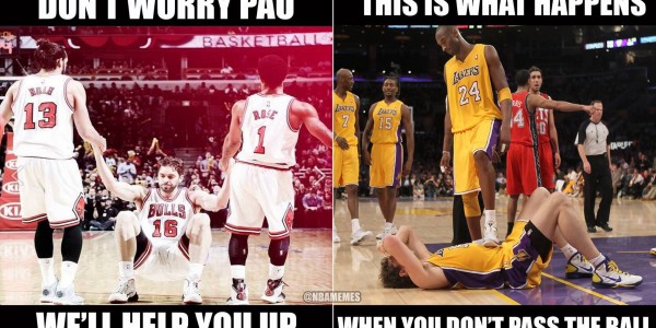Perfect Meme to Describe the Difference Between Playing Next to Kobe Bryant and For the Chicago Bulls