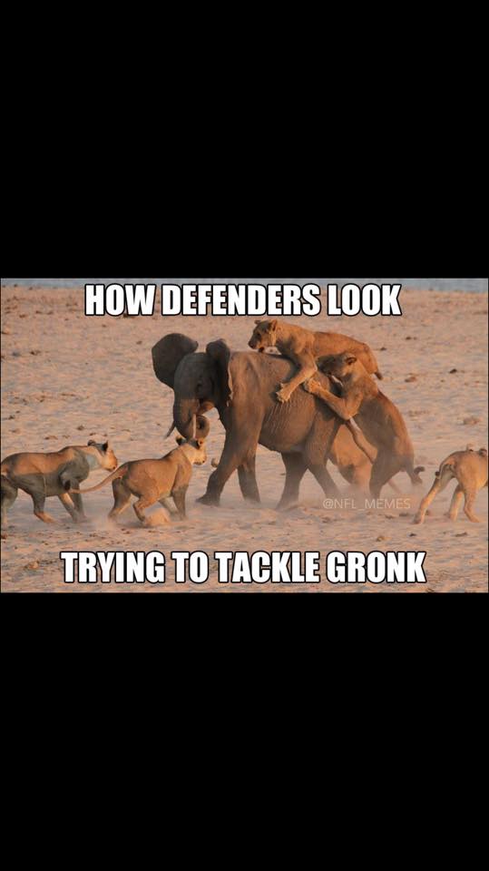 Trying to tackle Gronk