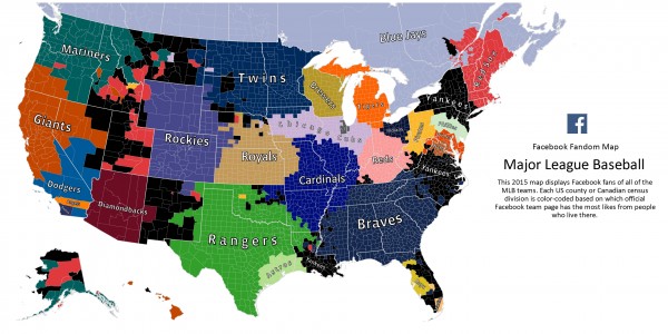 The 2015 MLB Fandom Map
