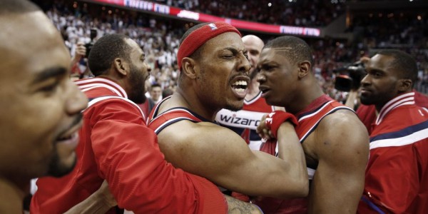 NBA Playoffs – Paul Pierce Does an Excellent Derrick Rose Buzzer Beating Bank Shot Impression