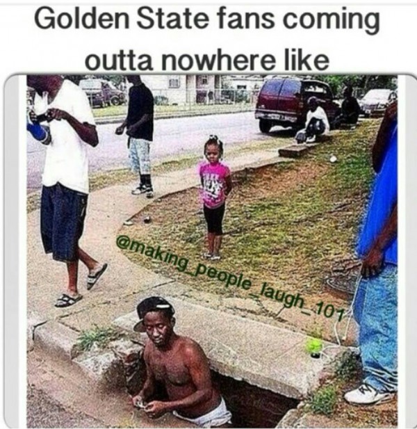 Warriors fans coming out of nowhere