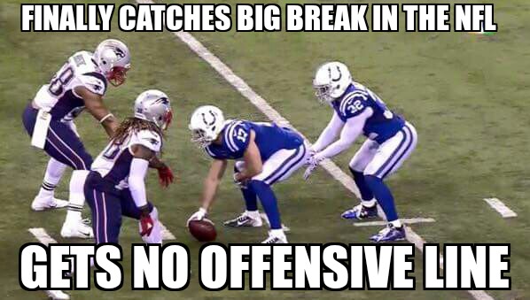 No offensive line