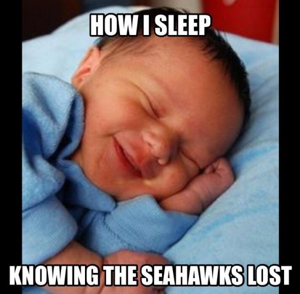 Sleeping after a Seahawks loss