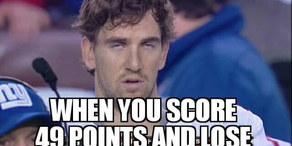 5 Best Memes of Eli Manning & New York Giants Scoring 49 Points and Still Losing to the New Orleans Saints