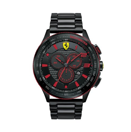 Ferrari Men's 0830142 Scuderia XX Analog-Display Quartz Black Watch