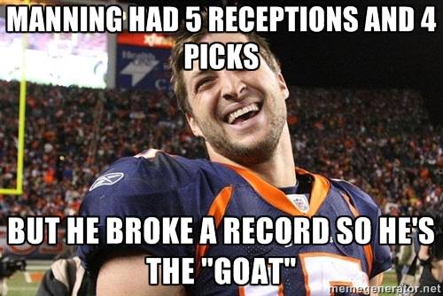 Tim Tebow laughing