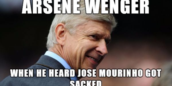 Best Meme of Arsene Wenger Reacting to Jose Mourinho Getting Fired