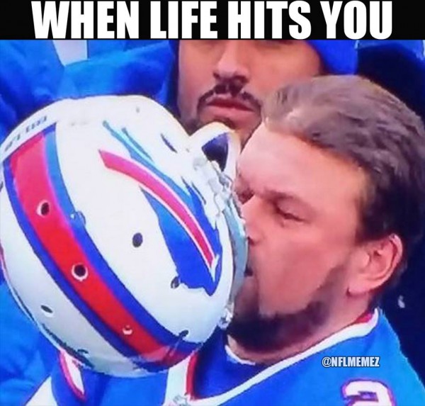 Helmet in the face