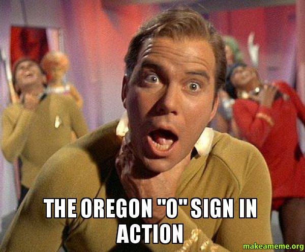 Oregon O Sign