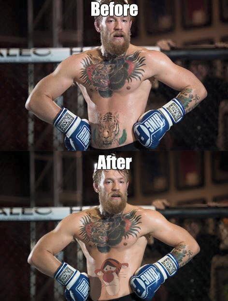 Before & After McGregor Tattoo