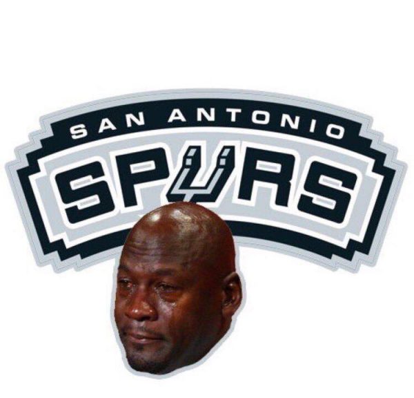 Crying Jordan Spurs Logo