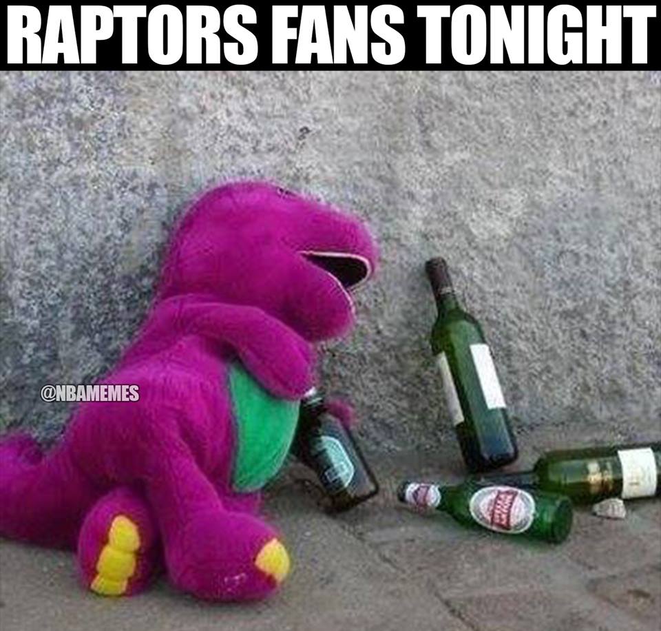 Raptors Fans drinking