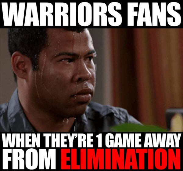Warriors Fans Sweating