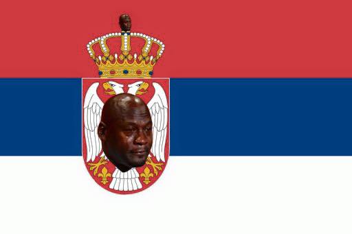 Crying Jordan Serbia Flag