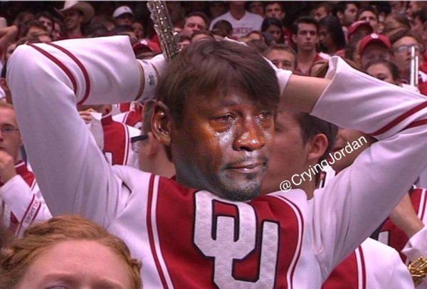 Oklahoma Cheerleader Crying JOrdan