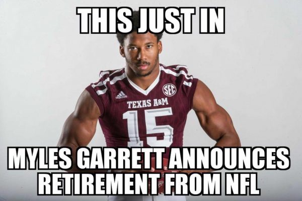 Myles Garrett Retires Meme