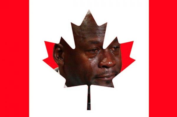 Canada Flag Crying Jordan