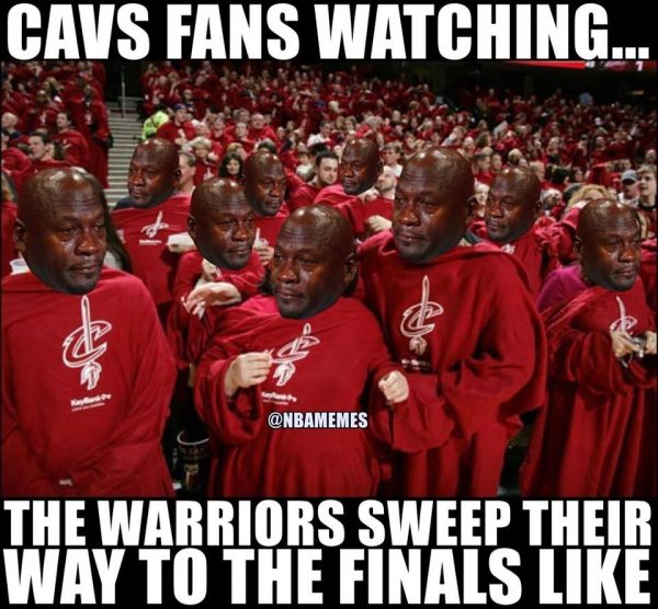 Cavs fans watching the Warriors sweep