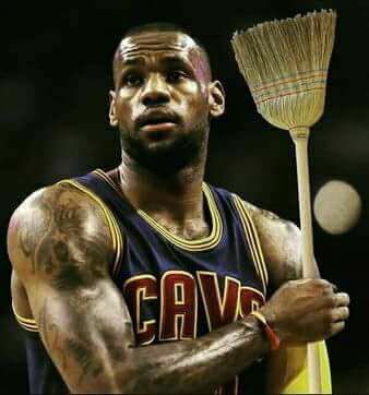 LeBron brooms out