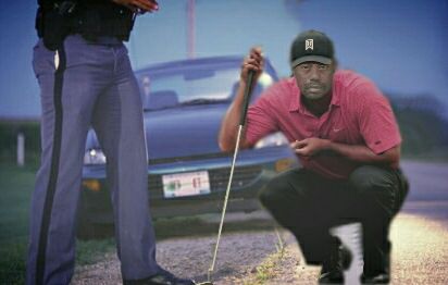 Tiger Woods pulled over