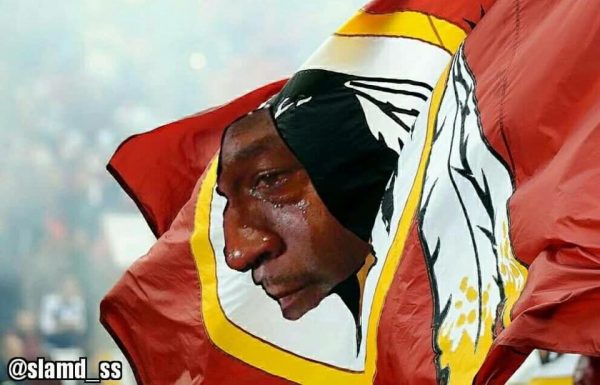 Crying Jordan Redskins Flag