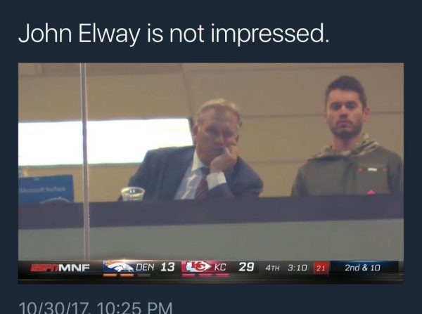 John Elway is not impressed