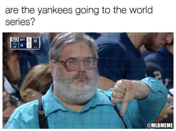 Yankees not going to the world series