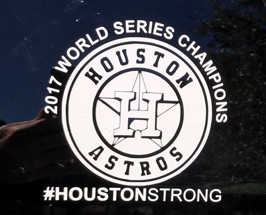 Houston Astros World Series Champions Car Sticker