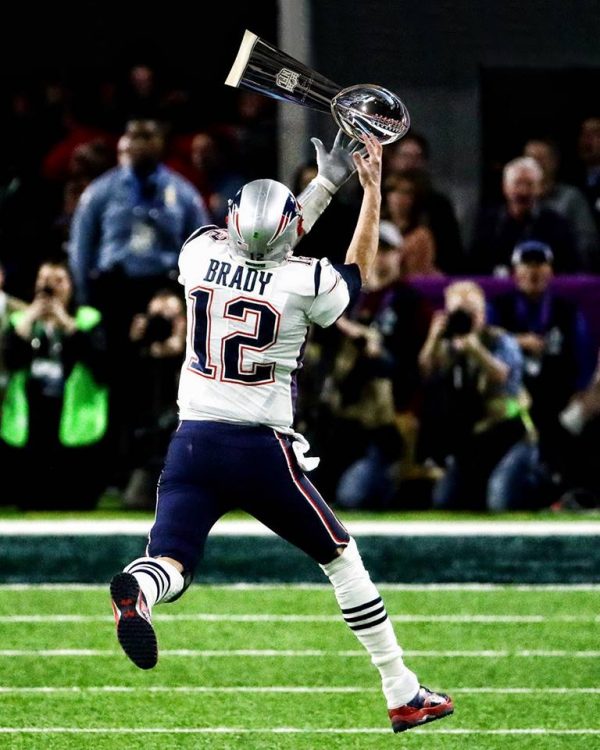 Brady dropping the Super Bowl