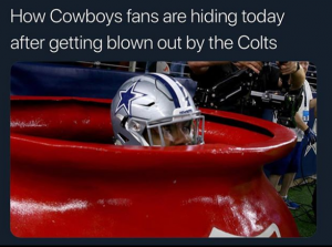 Cowboys fans in hiding