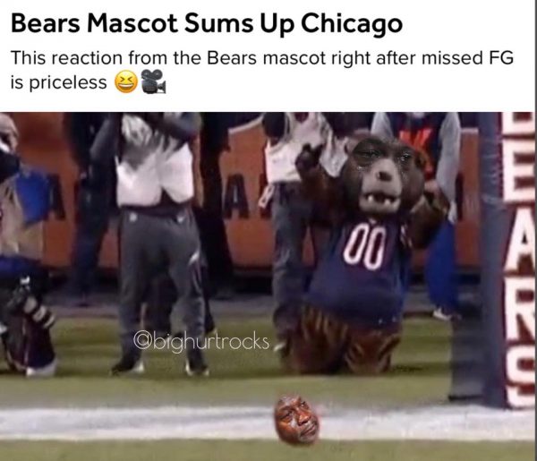 Bears Mascot Crying Jordan