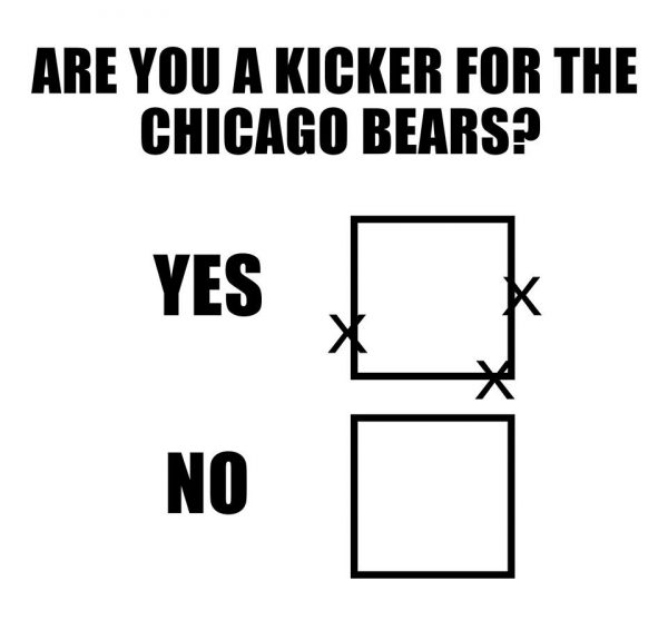 Chicago Bears Kicker Meme