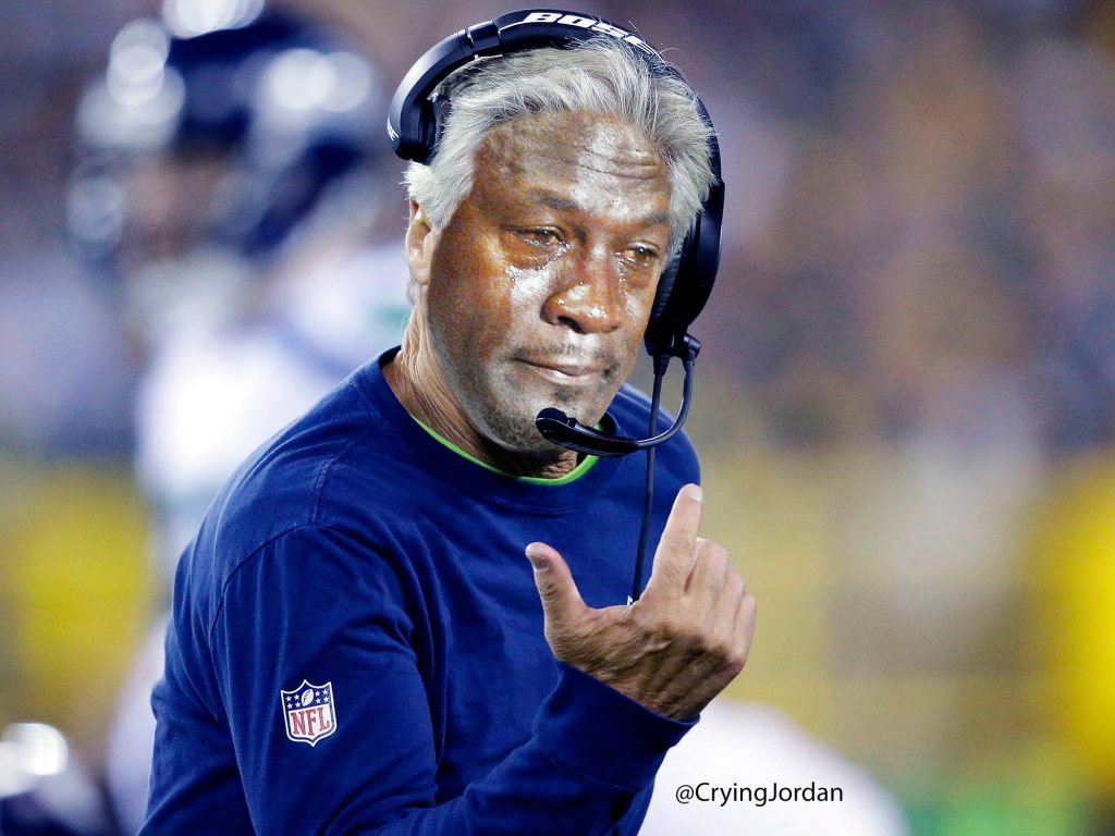 Pete Carroll Crying Jordan