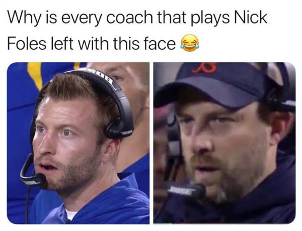The Coach vs Nick Foles Face