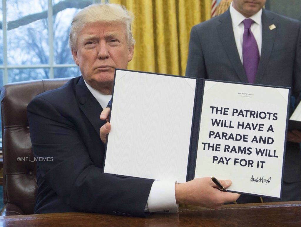 Trump Patriots Rams Wall Meme