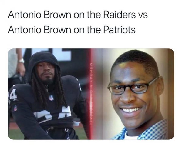 Antonio Brown at Raiders vs Patriots