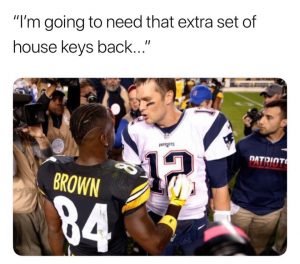 Tom Brady Antonio Brown HOuse Keys