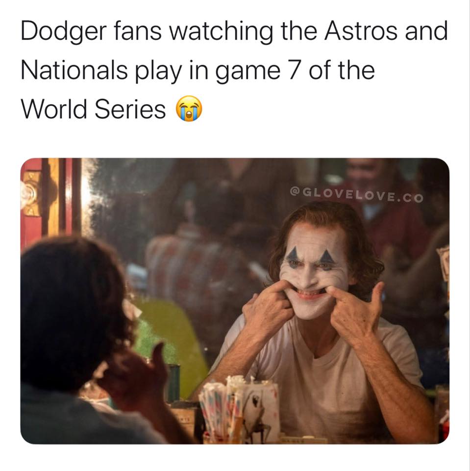 Dodgers Fans Trying to Smile