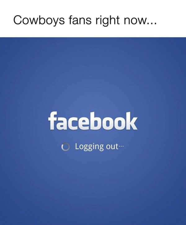 Cowboys Fans Logging Out of Facebook