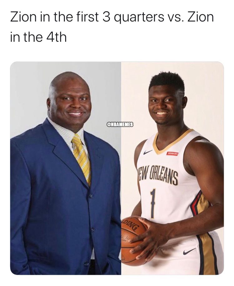 8 Best Memes Of Zion Williamson Making His Nba Debut My Site