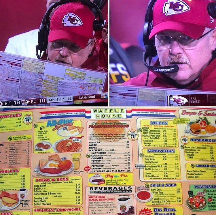Andy Reid ordering food to the whitehouse meme